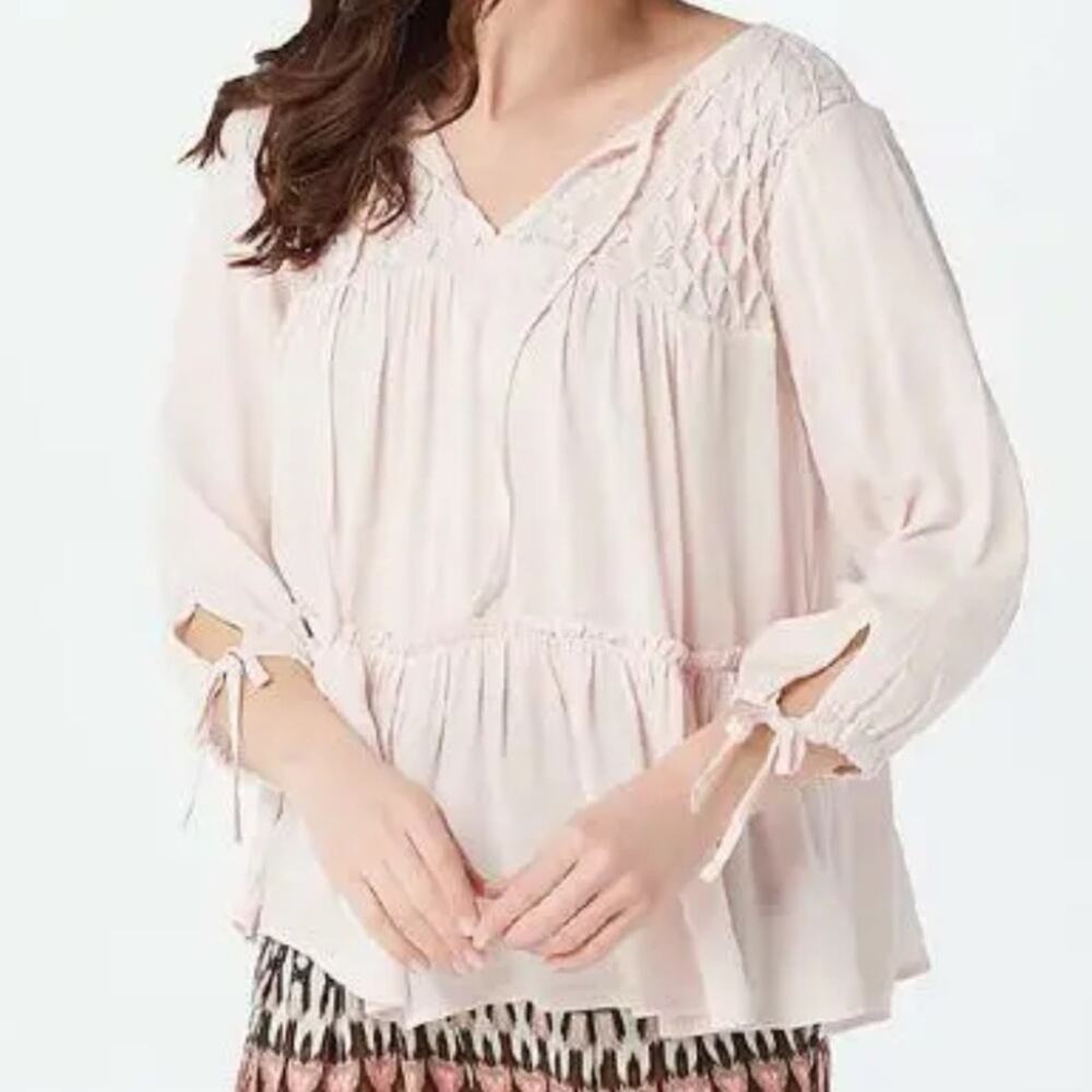 Haute Hippie Blouse, Light Pink, Size Small